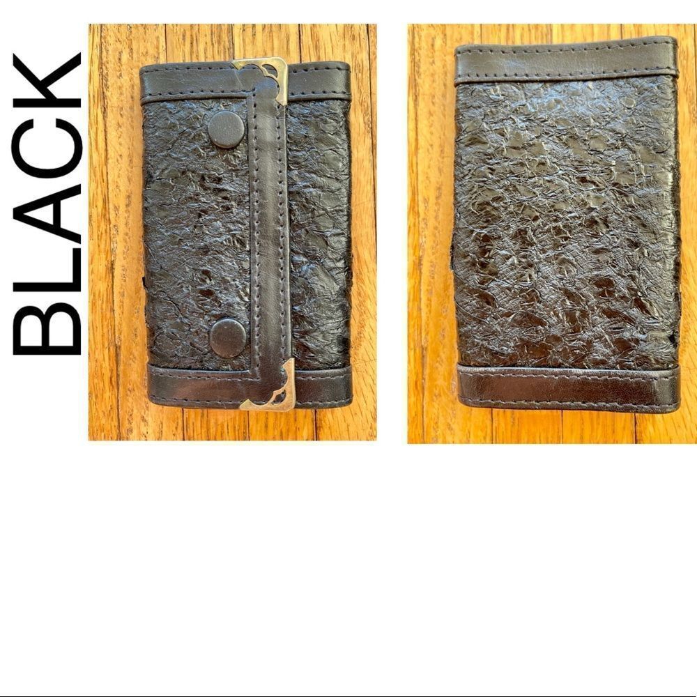 Men’s Fish Leather Key Chains From India NEW - Picture 4 of 8